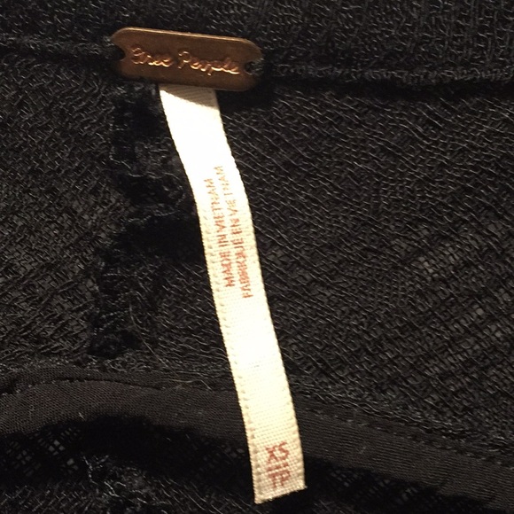 Free People rayon gauze black blouse - Picture 3 of 5